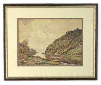 WATERCOLOR PAINTING ON PAPER. SIGNED ATTRIBUTED TO E. STREETON