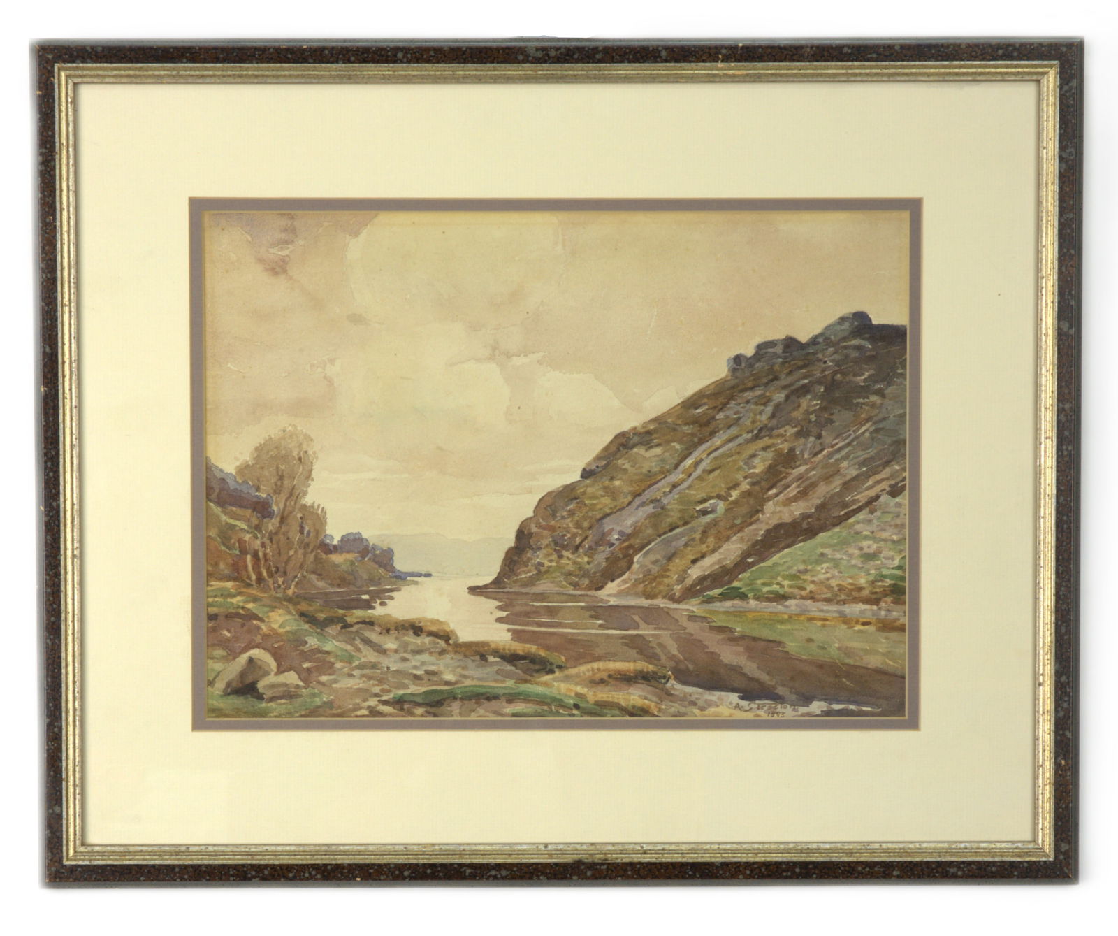 WATERCOLOR PAINTING ON PAPER. SIGNED ATTRIBUTED TO E. STREETON (1 of 6)