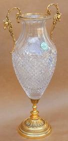 MARTIN BENITO HAND CUT CRYSTAL VASE. MADE IN FRANCE