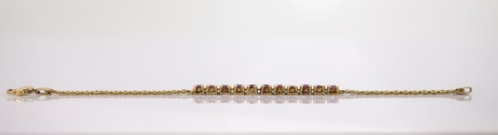 14K GOLD BRACELET WITH RUBY