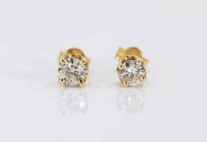 DIAMOND STUDS EARINGS 14 K