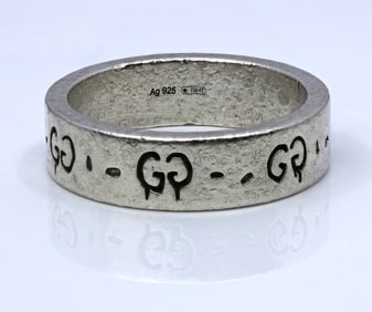 GUCCI GHOST SILVER RING. AG 925