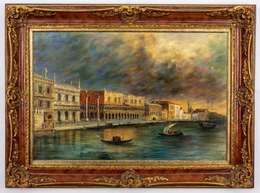 OIL ON CANVAS PAINTING  F. TAILROY SEASCAPE