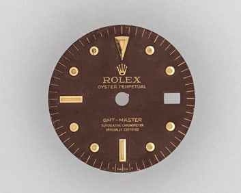 ROLEX AUTHENTIC BROWN MATTE DIAL FOR GOLD GMT REF: 1675