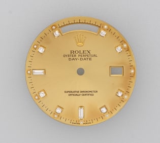 ROLEX AUTHENTIC PRESIDENT SINGLE & DOUBLE QUICKSET DIAMOND DIAL. REF: 18038/18238