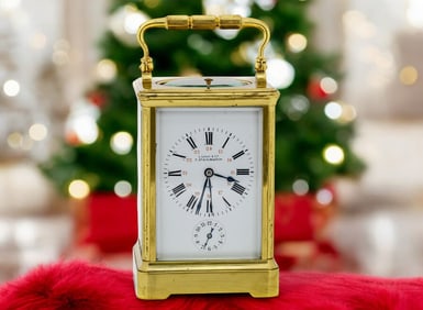 L. LEROY AND CIE FRENCH CARRIAGE REPEATER ALARM SONNERIE CLOCK