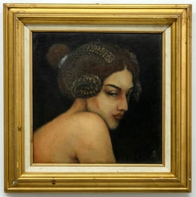 D.RANSI SIGNED "WOMEN" OIL ON CANVAS PAINTING