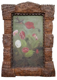 OIL ON BOARD PAINTING 'FLOWERS" ATTRIBUTED TO DWIGHT HARMON(1947-1996)