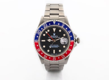 ROLEX STAINLESS STEEL16700 PEPSI GMT MASTER MEN'S WATCH 1994