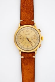 EBERHARD EXTRA FORT CHRONOGRAPH SOLID GOLD 18K MEN'S WATCH.