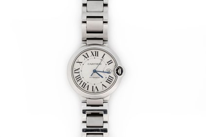 CARTIER BALLON BLEU AUTOMATIC STAINLESS STEEL 42MM MEN'S WATCH 3001