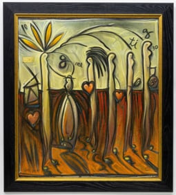 TODD GREENE "THE PAW PAW SERIES" OIL ON CANVAS PAINTING. SIGNED