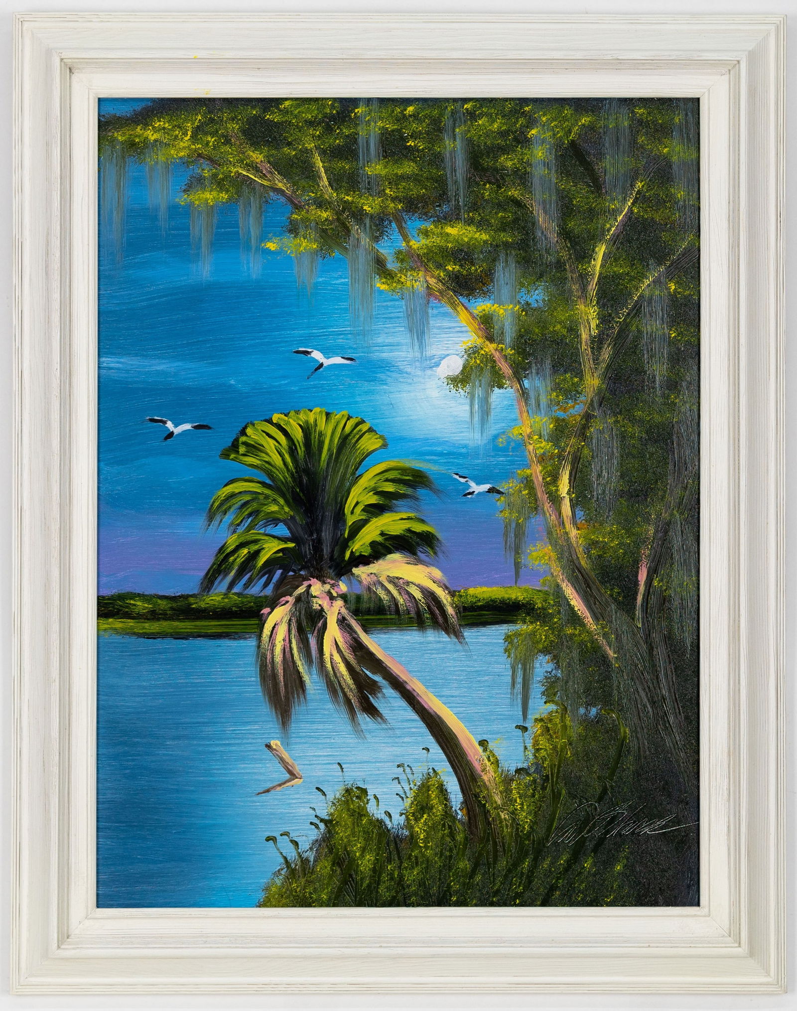 AL BLACK OIL ON MASONITE PAINTING
