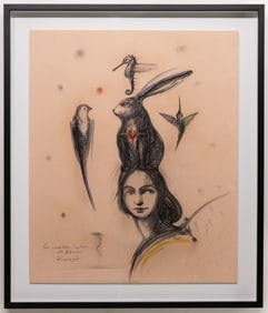 MIXED MEDIA REPRODUCTION OF ERNESTO MATEO RANCANO VIEITES(b.1968) DRAWING