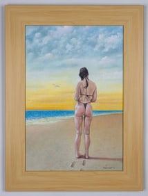 HERNAN MIRANDA OIL ON CANVAS PAINTING. SIGNED