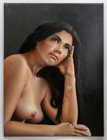 HERNAN MIRANDA OIL ON CANVAS PAINTING. SIGNED
