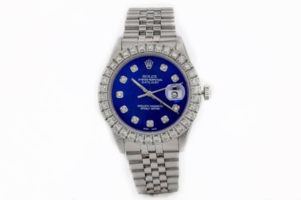 ROLEX OYSTER PERPETUAL 16234 DATEJUST STEELINOX DIAMOND BEZEL WATCH