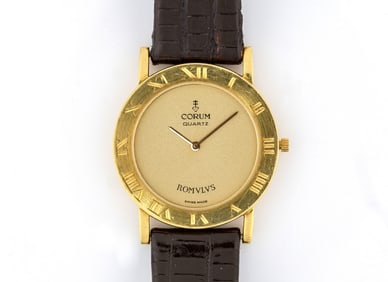CORUM ROMVLVS QUARTZ 18K YELLOW GOLD MEN'S WATCH