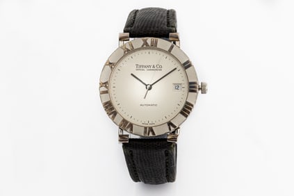 TIFFANY & CO ATLAS STERLING SILVER MEN'S WATCH