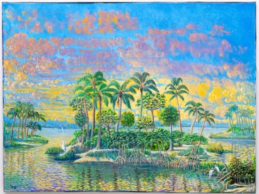 DEMETRIO RICO OIL ON CANVAS PAINTING