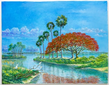DEMETRIO RICO OIL ON CANVAS PAINTING