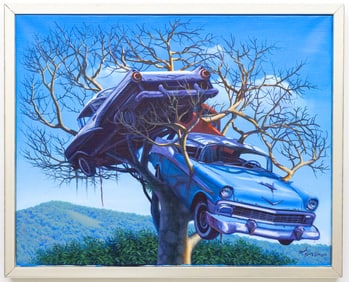 OIL ON CANVAS PAINTING BY CUBAN ARTIST