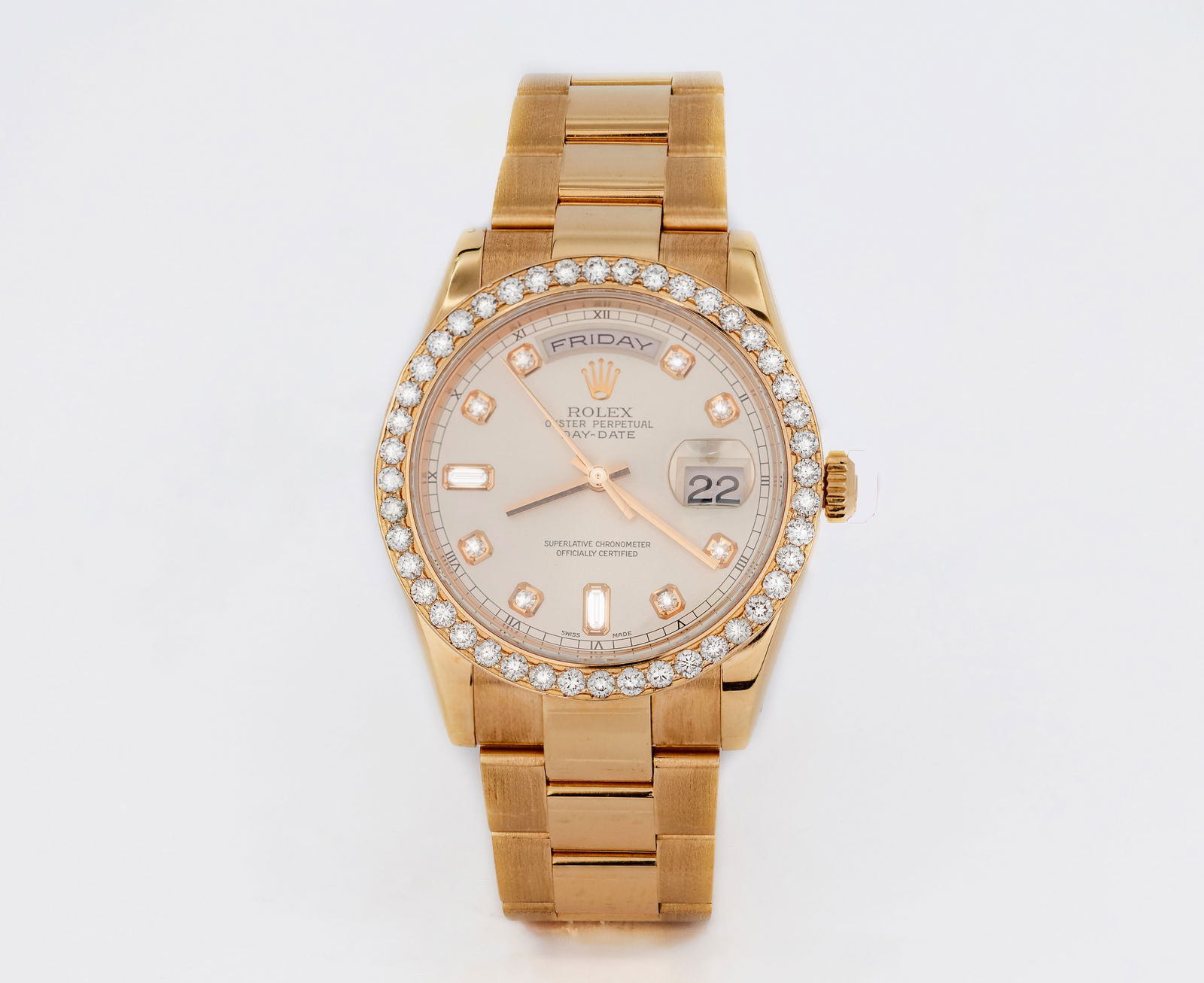 ROLEX DATEJUST 36 WATCH 118205 18k GOLD | APRX 2CT DIAMONDS (1 of 5)