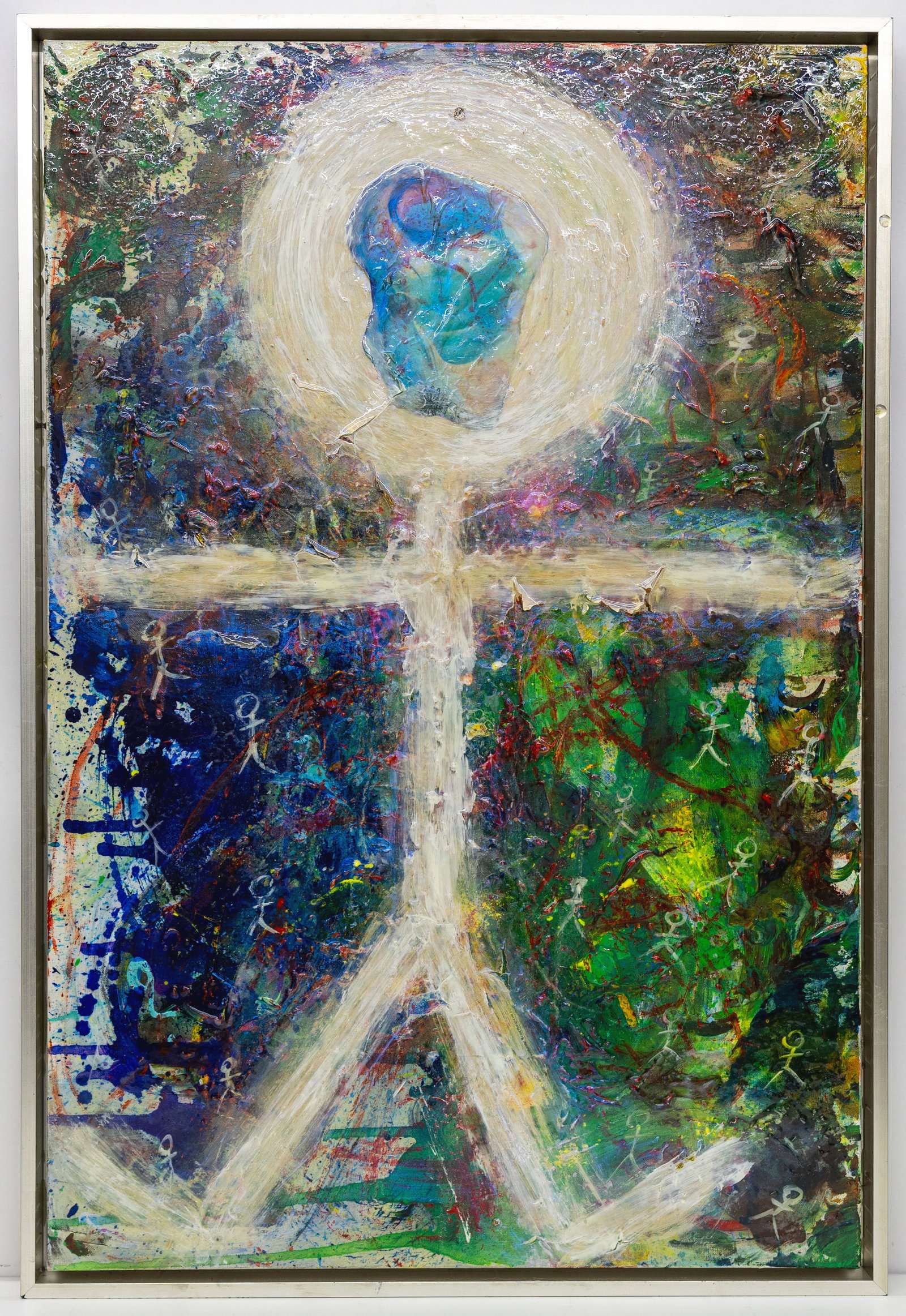 WILLIAM CASTELLON MIXED MEDIA ON CANVAS PAINTING. SIGNED (1 of 4)