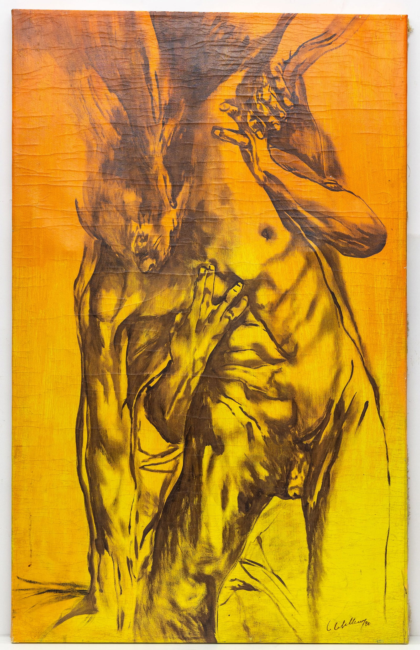 LUIS CABALLERO OIL ON CANVAS PAINTING. COLOMBIA, 1980. (1 of 4)