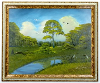 AL BLACK FLORIDA HIGHWAYMEN PAINTING O/B