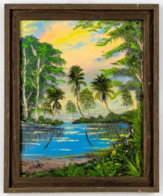 TODD MARTIN FLORIDA ARTIST LANDSCAPE PAINTING O/B