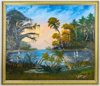 TODD MARTIN FLORIDA  ARTIST LANDSCAPE PAINTING O/B