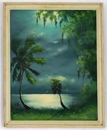 JOHNNY DANIELS FLORIDA HIGHWAYMEN PAINTING O/B