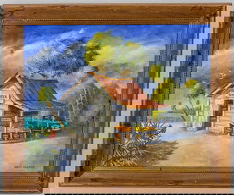 LARRY HILLPOT FLORIDA LANDSCAPE PAINTING A/B