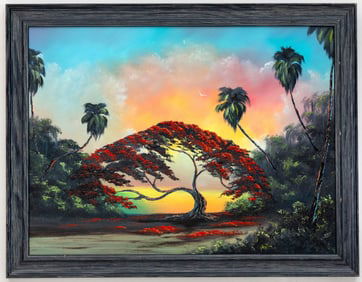 WEST EVANS FLORIDA LANDSCAPE PAINTING O/C