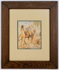 DOMINGO RAVENET ESQUERDO CUBAN. WATERCOLOR PAINTING