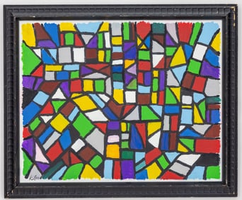 PAUL KLEE. O/C ABSTRACT PAINTING. SIGNED
