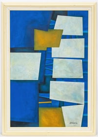 GHUNTER GERZSO 1987 O/C ABSTRACT PAINTING. SIGNED