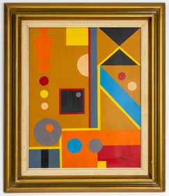 SMITH HASSEL WENDELL O/C ABSTRACT PAINTING. APPRAISAL DOCUMENT INLCUDED