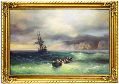 RUSSIAN PAINTING O/C ATTR: TO IVAN AIVAZOVSKY