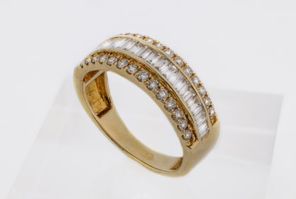 14K YELLOW GOLD RING 5.7g WITH APPX 1.25TCW DIAMONDS