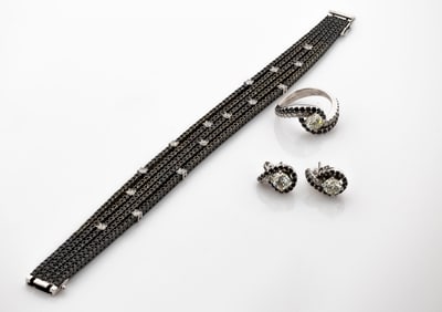 CHIARO TENNIS BRACELET WITH WHITE AND BLACK DIAMONDS