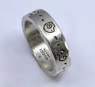 GUCCI GHOST SILVER RING. AG 925