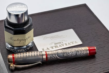 MONTEGRAPPA LIMITED EDITION LA TRAVIATA FOUNTAIN PEN AND INK WITH ITS ORIGINAL BOX