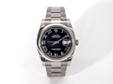 ROLEX OYSTER PERPETUAL DATEJUST STEEL WATCH