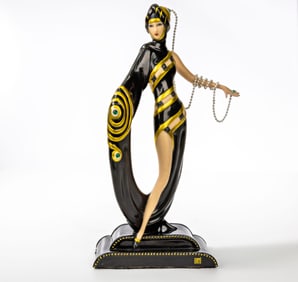 ERTE "PEARLS AND EMERALDS" LIMITED EDITION No. M3819 PORCELAIN FIGURINE