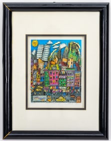 CHARLES FAZZINO 3D MIXED MEDIA LITHOGRAPH. SIGNED