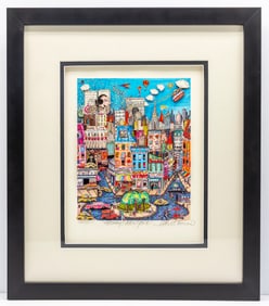 CHARLES FAZZINO 3D MIXED MEDIA LITHOGRAPH. SIGNED