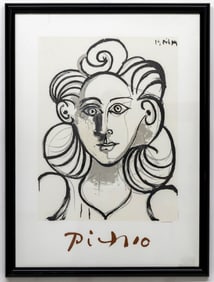 PABLO PICASSO, PORTRAIT DE FEMME (FACE OF A WOMAN) 1979-1982 LITHOGRAPH