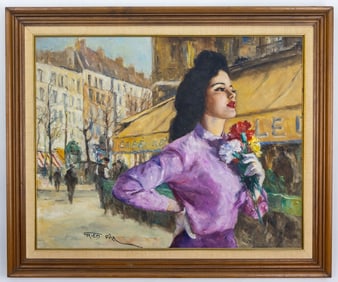 PAL FRIED (1893-1976) HUNGARIAN/AMERICAN ARTIST O/C PAINTING